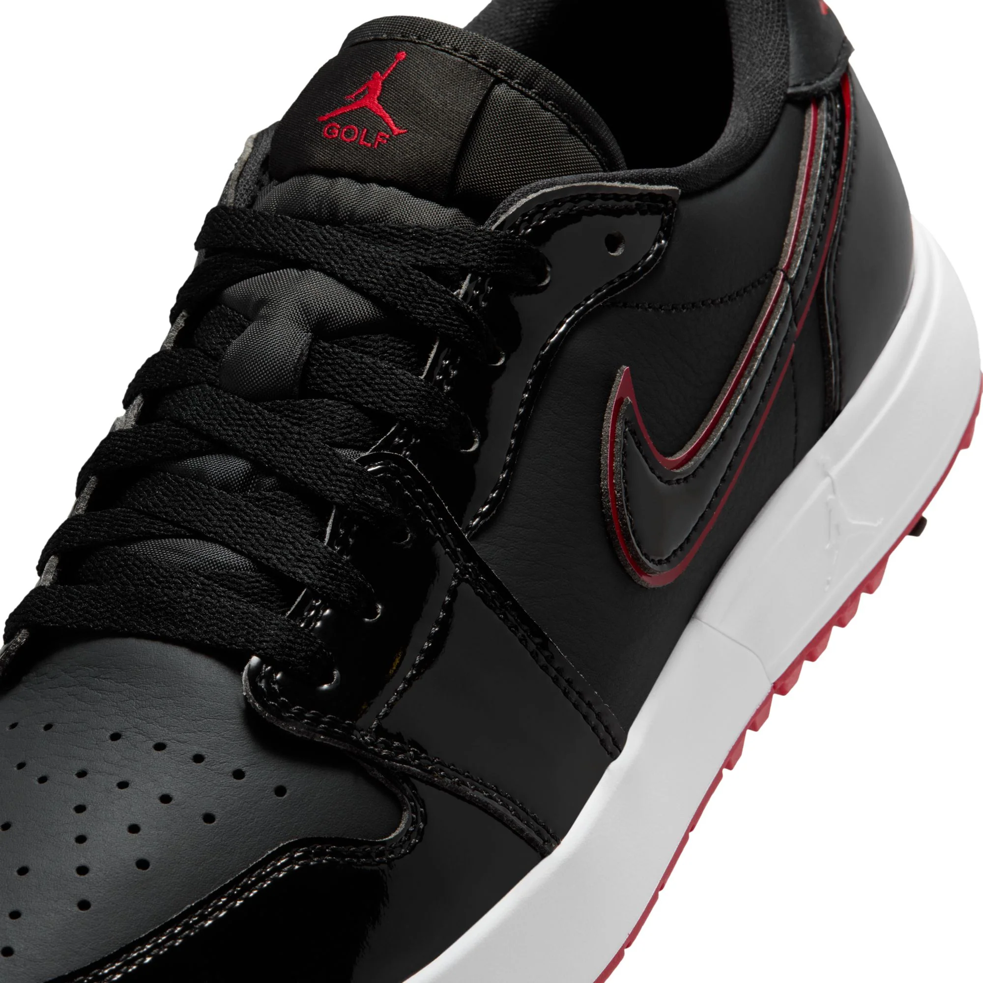 Air Jordan "1 Low Golf Spike" Mens- Black / Varsity Red - Image 4