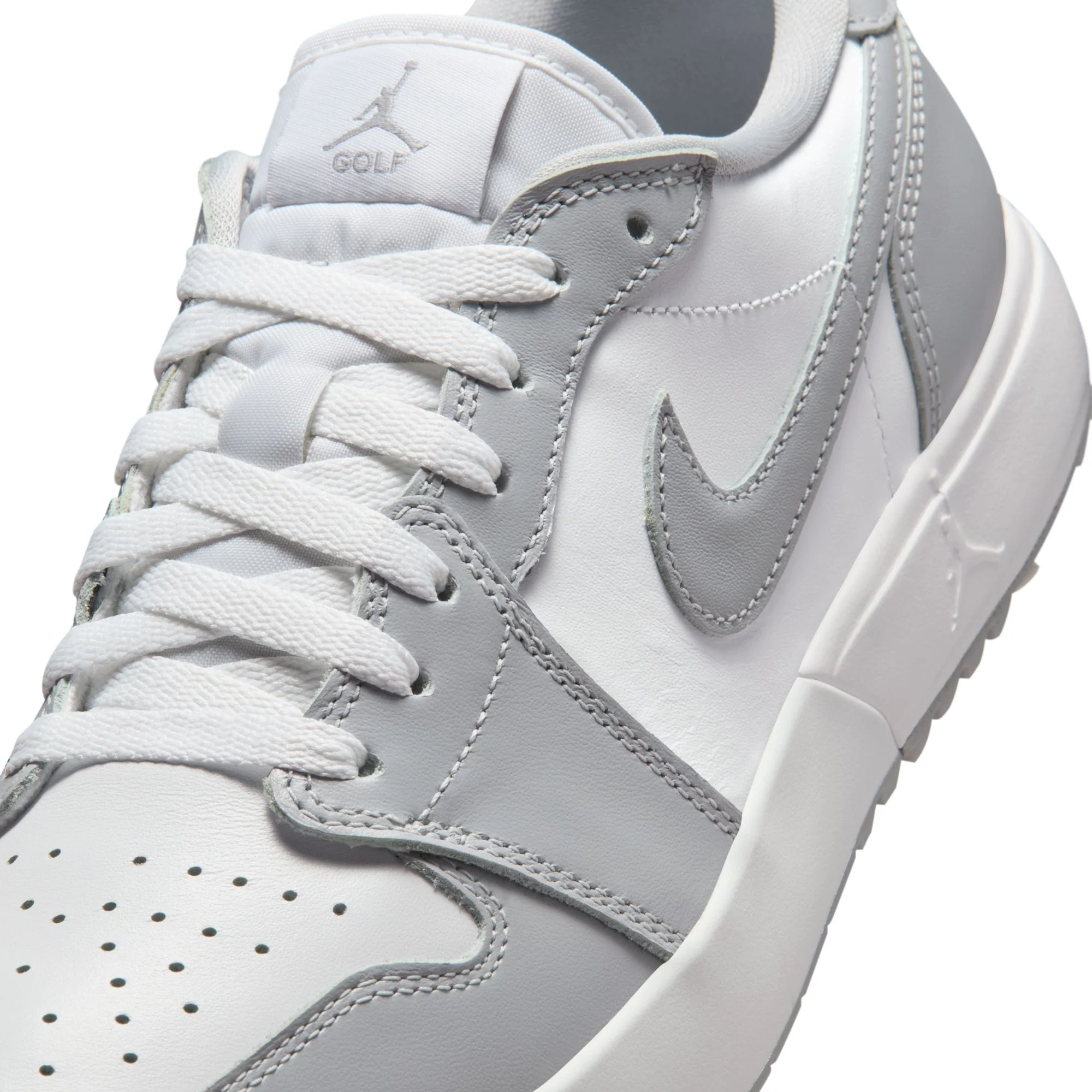 Air Jordan "1 Low Golf Spike" Mens- Wolf Grey / White - Image 5