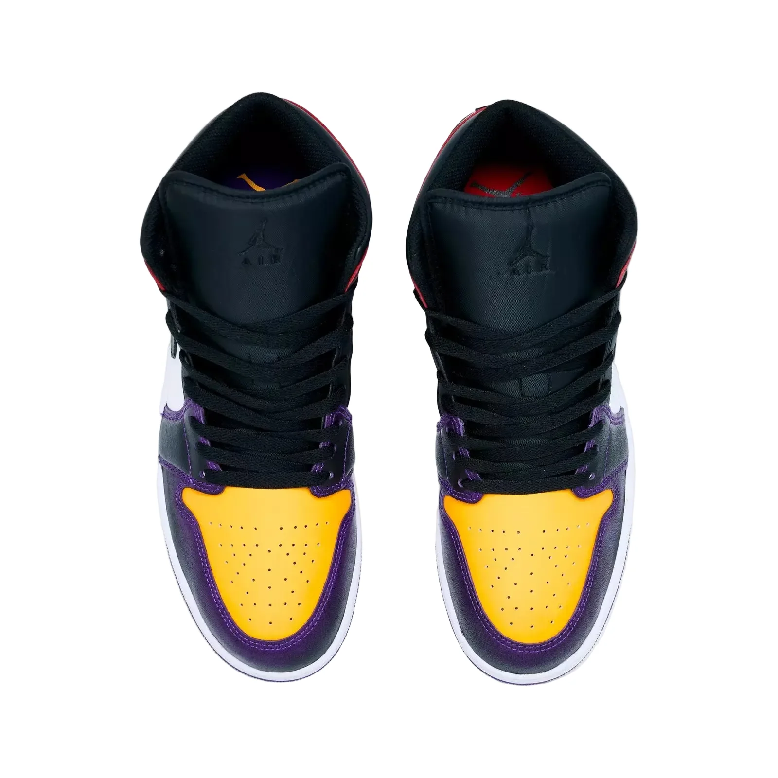 Air Jordan "1 Mid SE" Mens - True Red / Black / White - Image 5