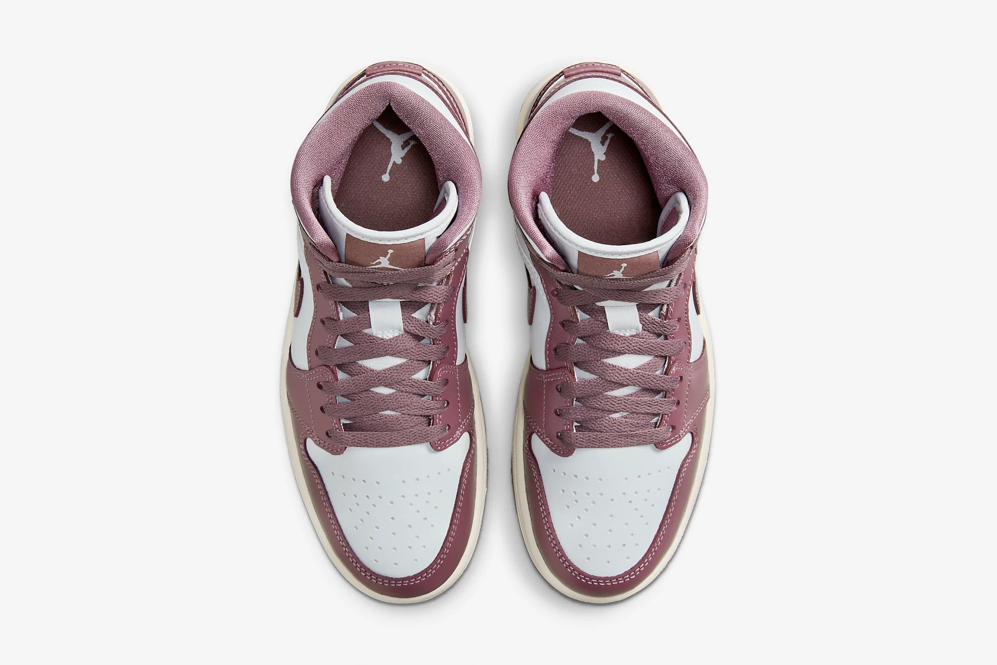 Air Jordan "1 Mid" W - Pure Platinum / Sky J Mauve-Sail - Image 3