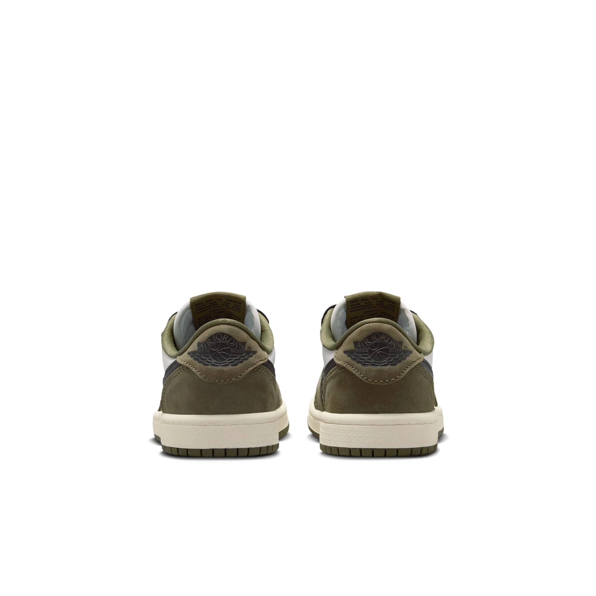 Air Jordan "1 Retro Low OG" Preschool - Medium Olive / Black - Image 5