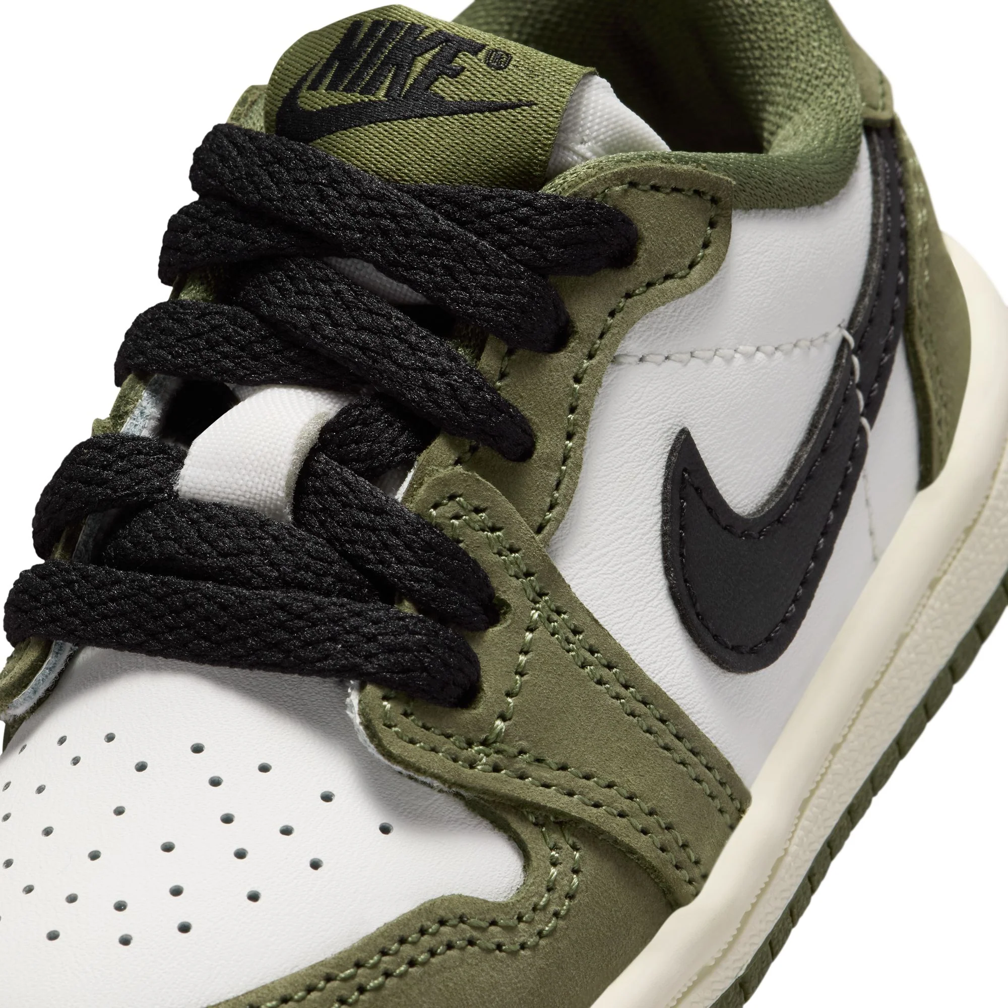 Air Jordan "1 Retro Low OG" Toddler - Medium Olive / Black - Image 3