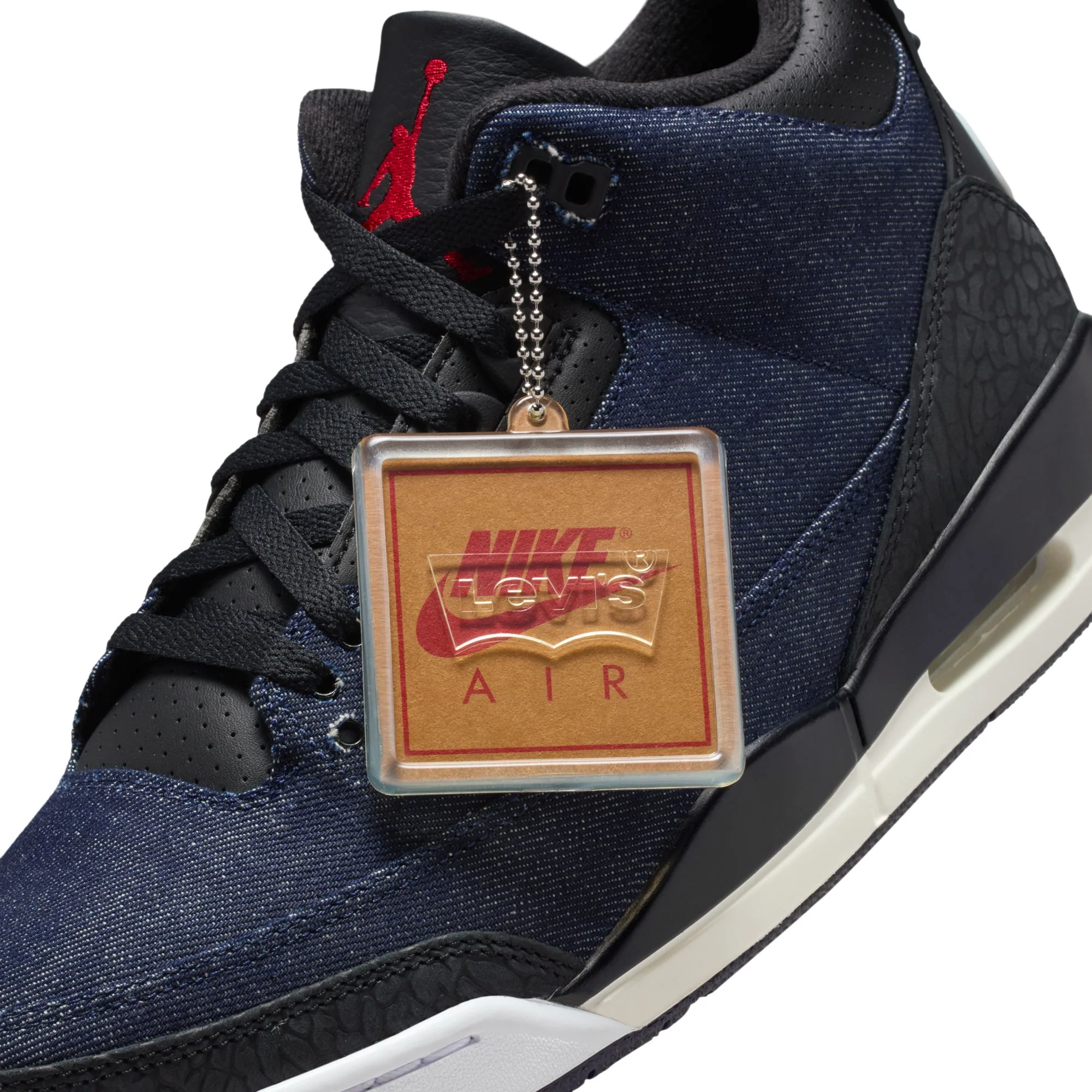 Air Jordan "3 Retro LSC Indigo SP" Mens - Denim / Black - Image 8