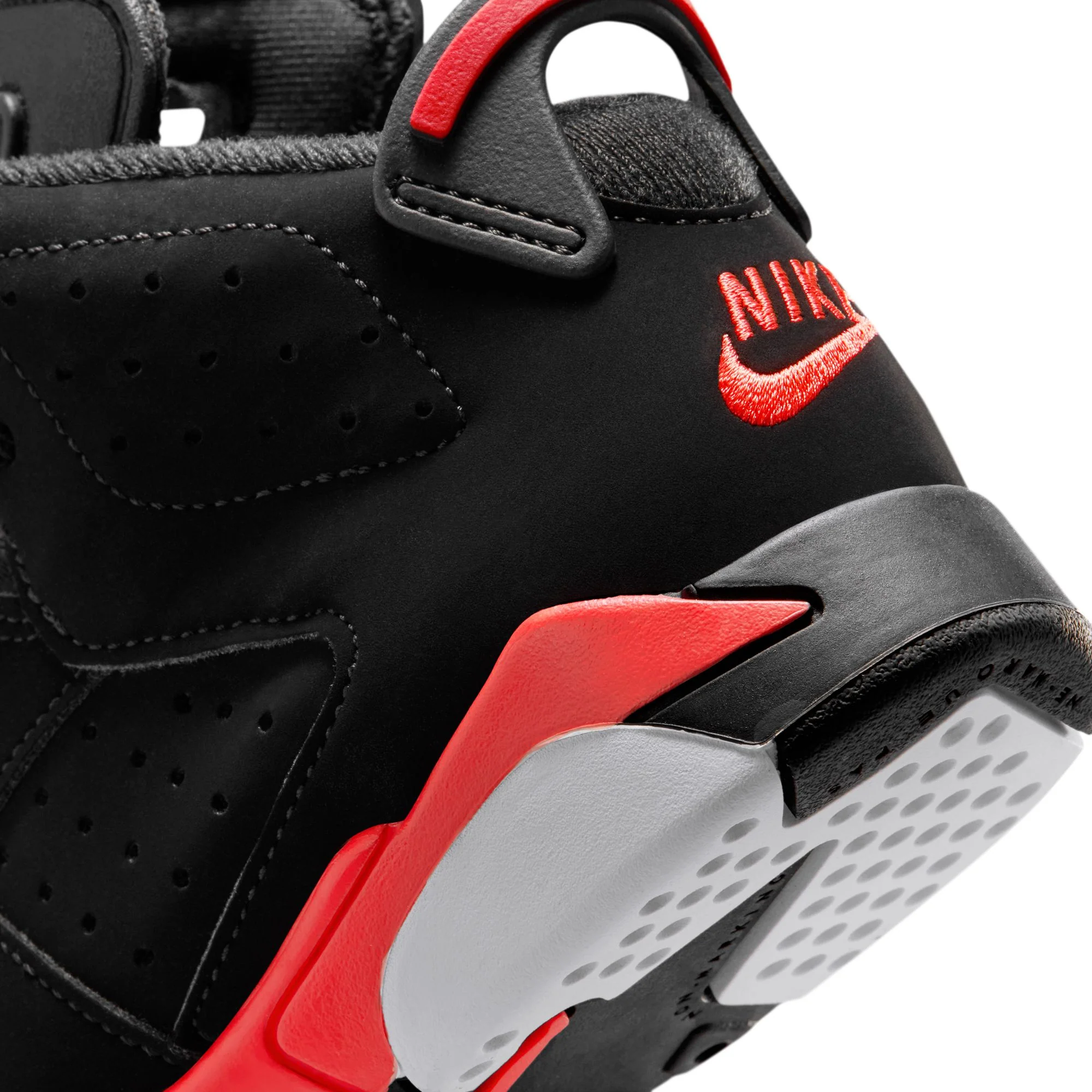 Air Jordan "6 Retro" Preschool - Black / Lt Crimson - Image 6
