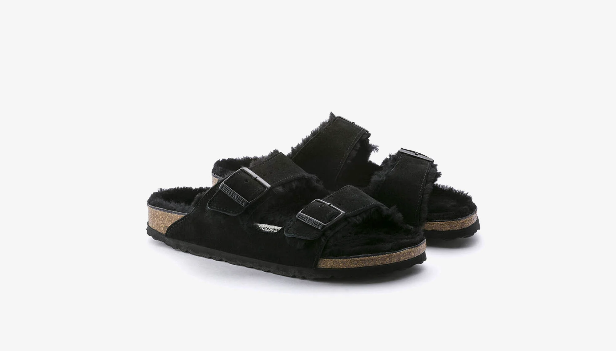 Birkenstock "Arizona Shearling" W - Black (Narrow Fit) - Image 3