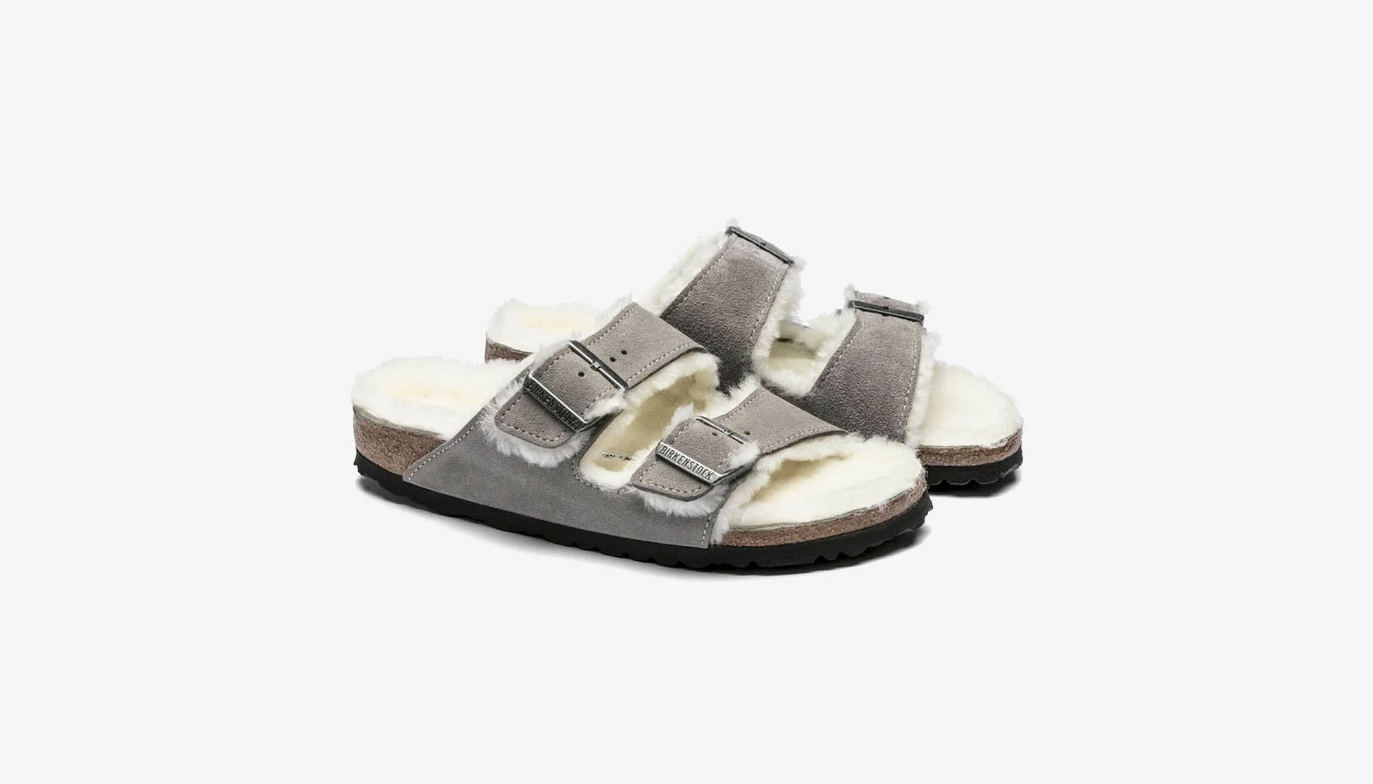 Birkenstock "Arizona Fur/Shearling" W - Stone Coin (Narrow Fit) - Image 3