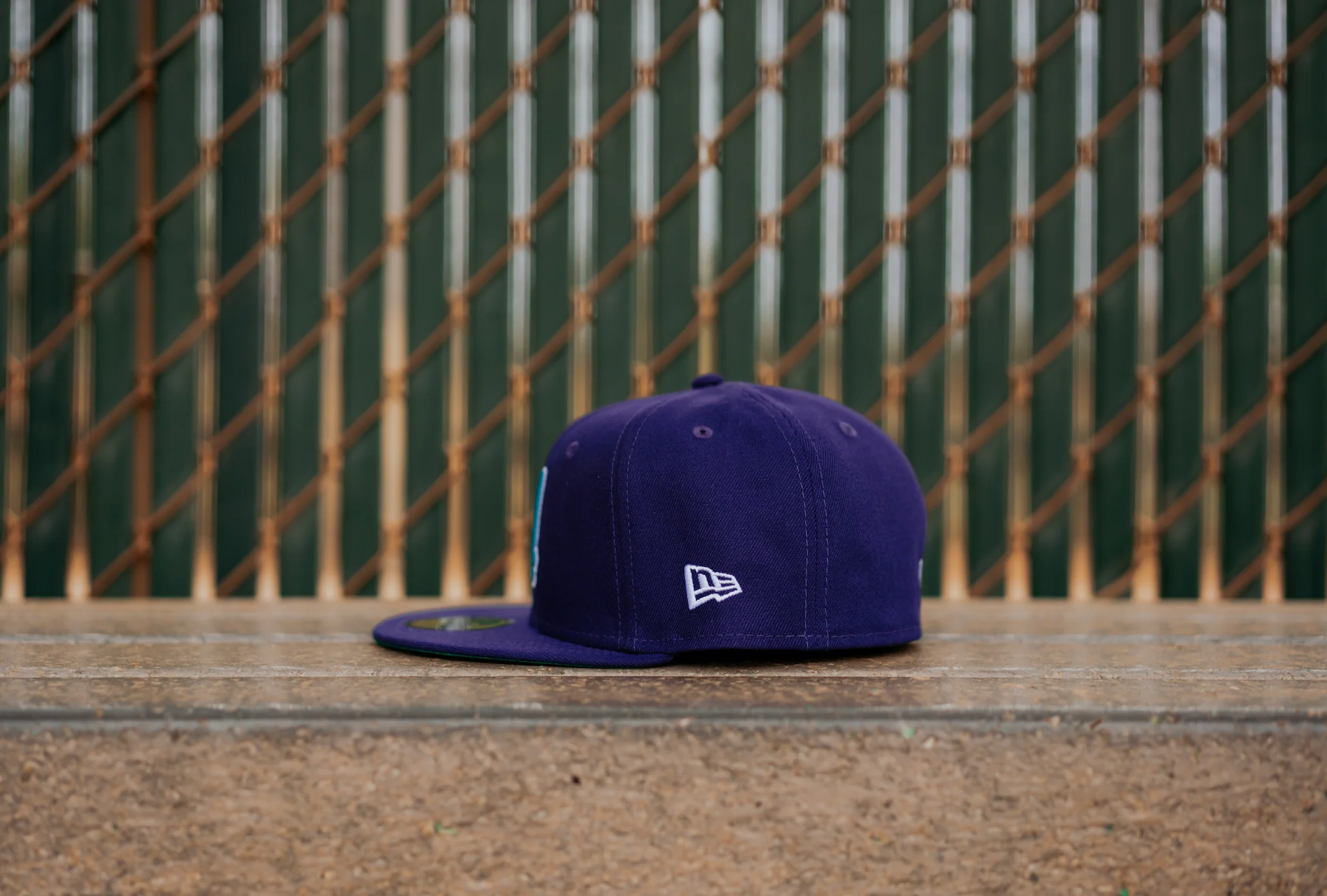 Manor x New Era "M"  59FIFTY Fitted - Purple / Teal - Image 3