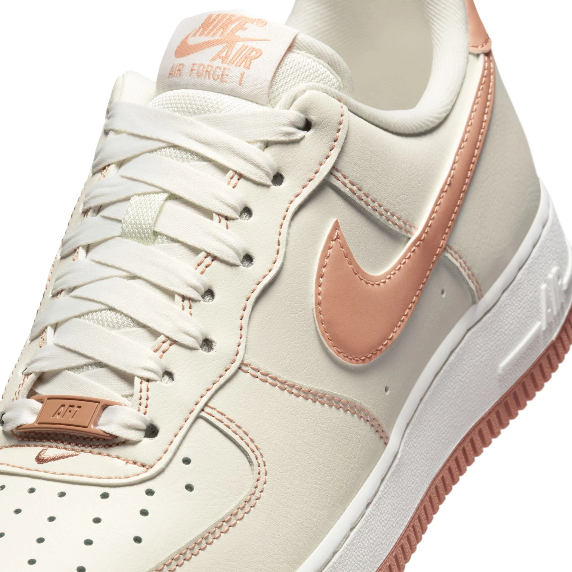 Nike "Air Force 1 '07" Womens - Sail / Rose Gold - Image 3