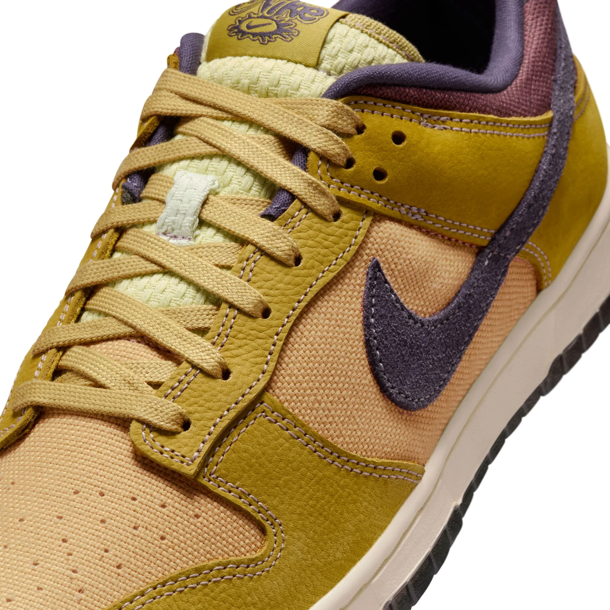 Nike "Dunk Low Retro SE" Mens - Buff Gold / Dark Raisin - Image 5