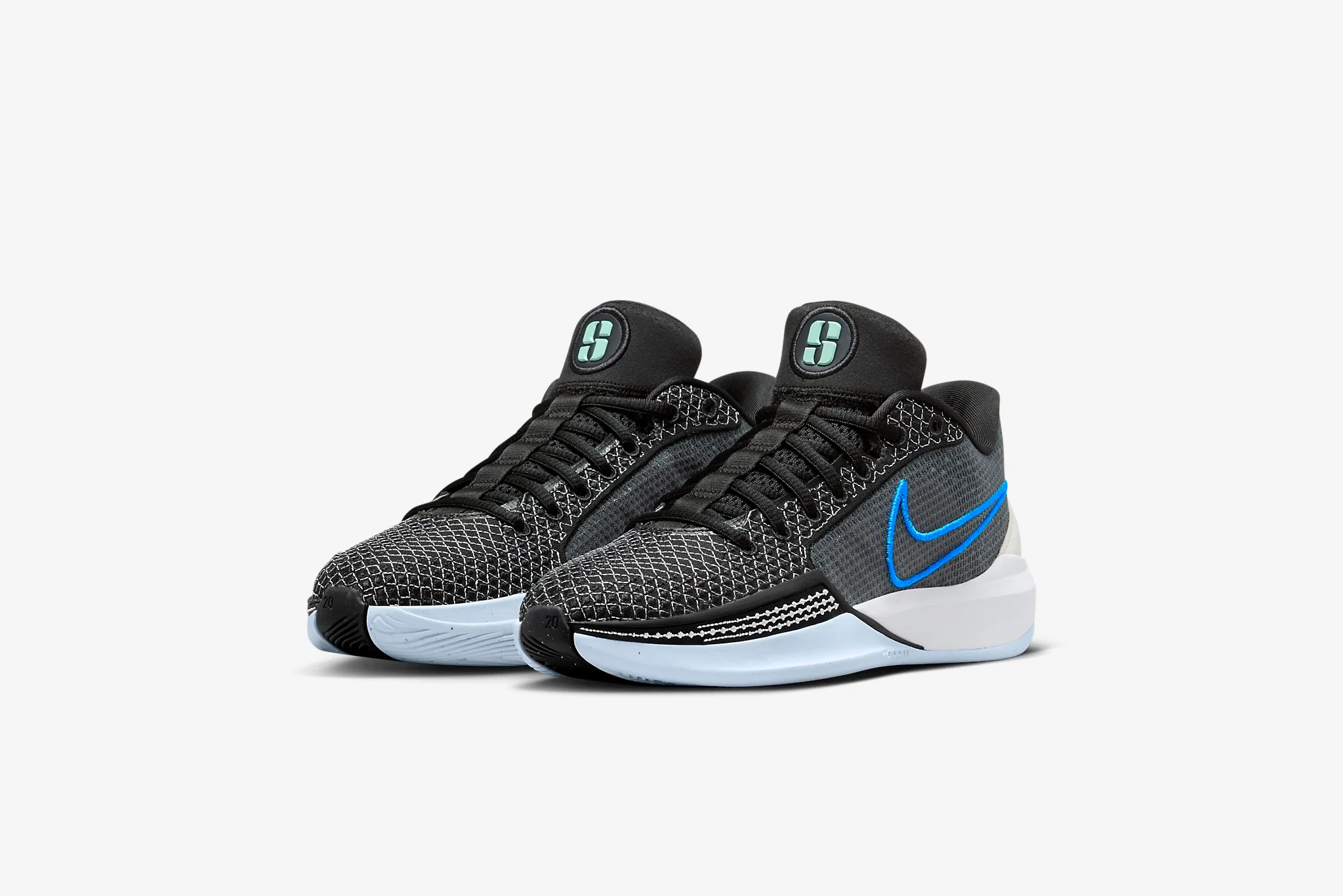 Nike "Sabrina 1" W - Black / Photo Blue / Emerald Rise - Image 3
