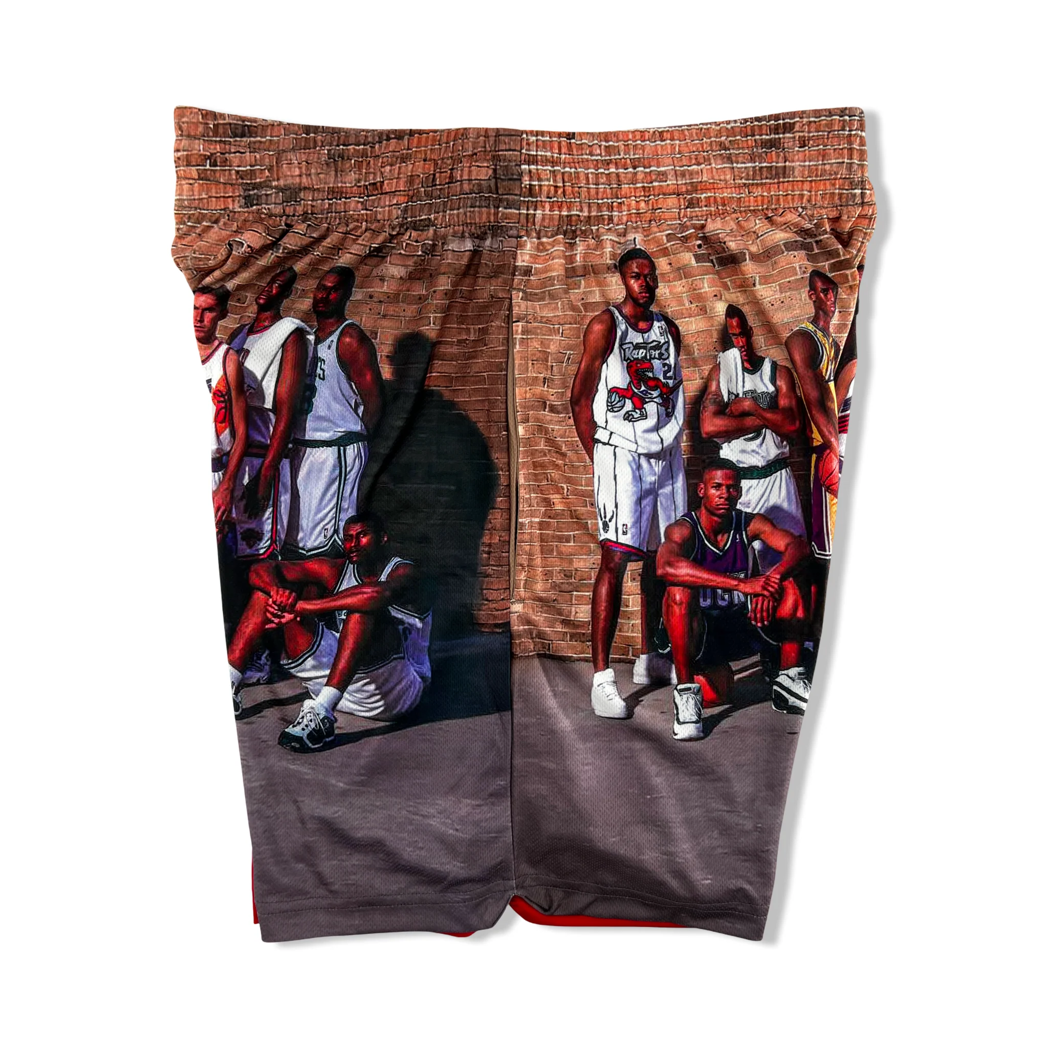 The Almanac Brand "'96 Draft Class" Kids Shorts - Brown / Red - Image 3