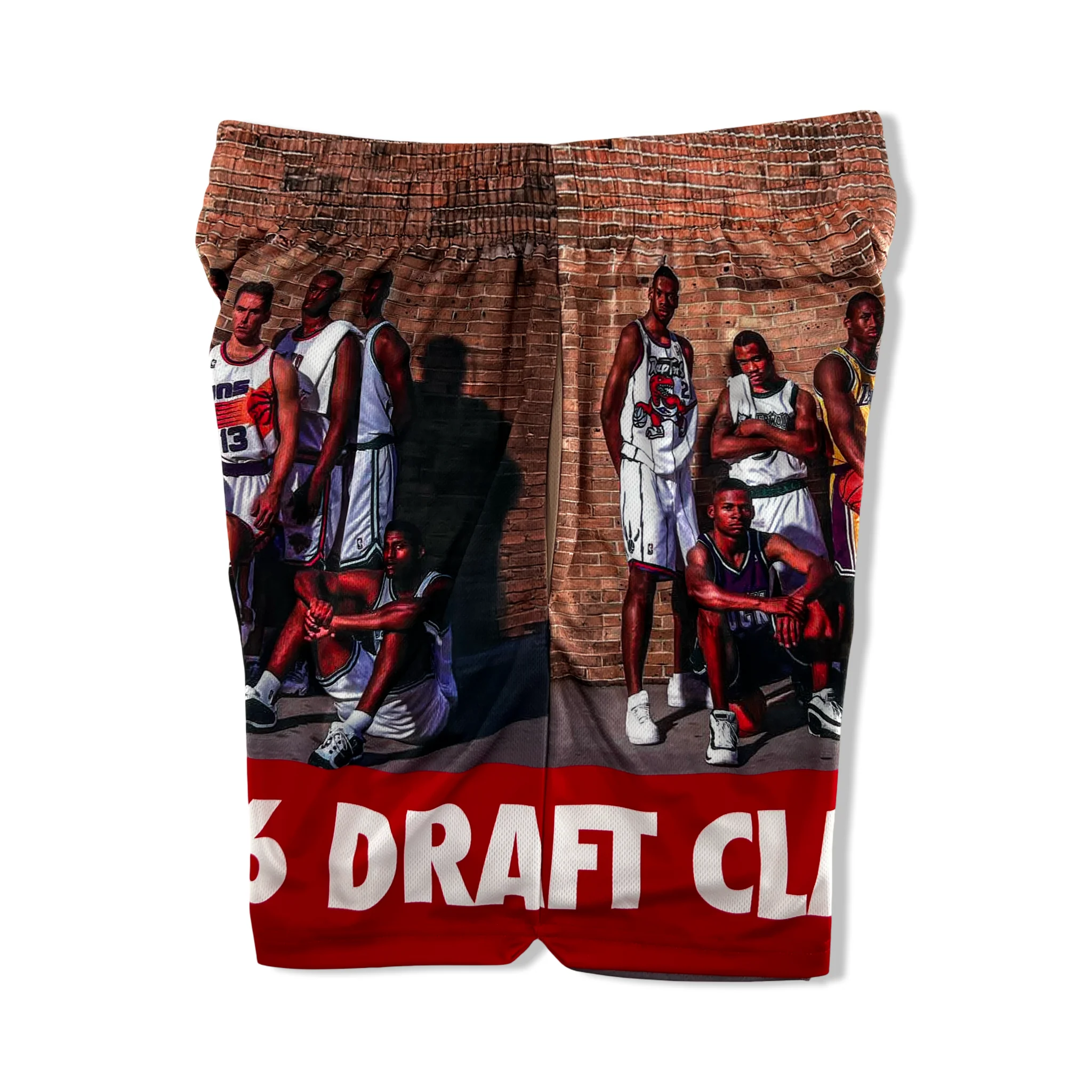 The Almanac Brand "'96 Draft Class" Kids Shorts - Brown / Red - Image 4